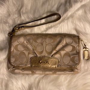 Coach Signature Wristlet/Clutch